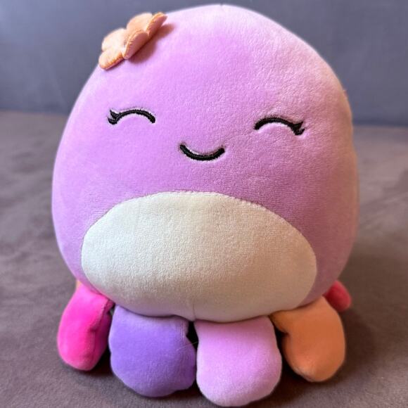 Squishmallow Jazwares Beula Purple Octopus Jellyfish 8" Soft Plush - Picture 1 of 8